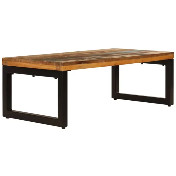 Coffee Table - Solid Reclaimed Wood and Steel - Image 14