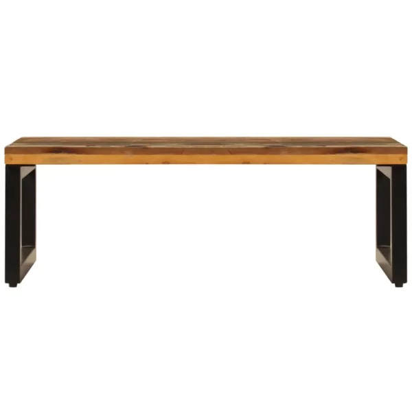 Coffee Table - Solid Reclaimed Wood and Steel - Image 15