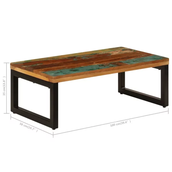Coffee Table - Solid Reclaimed Wood and Steel - Image 20