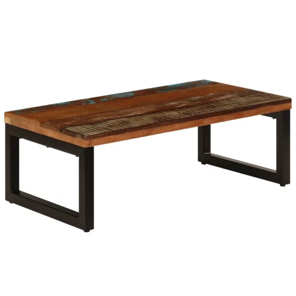 Coffee Table - Solid Reclaimed Wood and Steel - Image 22