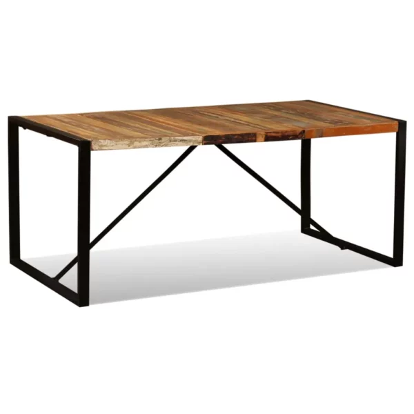 Reclaimed Wood Dining Table 70.9" - Squared Iron Pipe Legs - Image 17