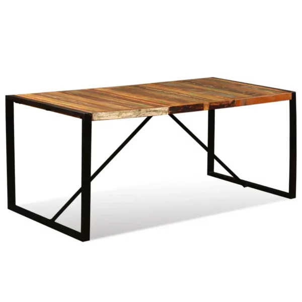 Reclaimed Wood Dining Table 70.9" - Squared Iron Pipe Legs - Image 19