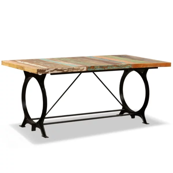Reclaimed Wood Dining Table 70.9" Retro Iron Legs - Image 15