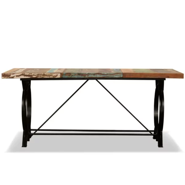 Reclaimed Wood Dining Table 70.9" Retro Iron Legs - Image 16