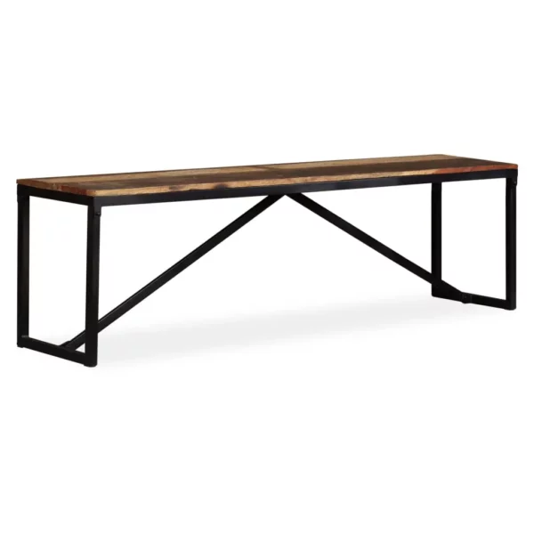Bench Solid Reclaimed Wood 63"x13.8"x17.7" - Image 14