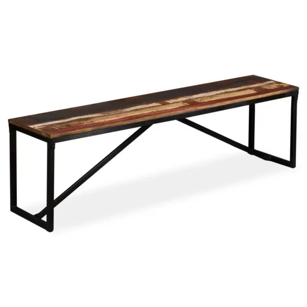 Bench Solid Reclaimed Wood 63"x13.8"x17.7" - Image 15