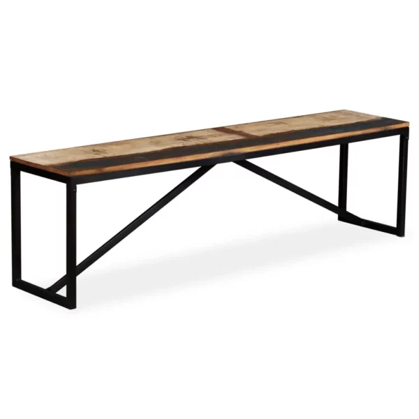 Bench Solid Reclaimed Wood 63"x13.8"x17.7" - Image 20