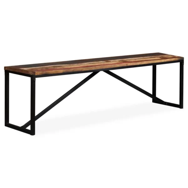 Bench Solid Reclaimed Wood 63"x13.8"x17.7" - Image 21
