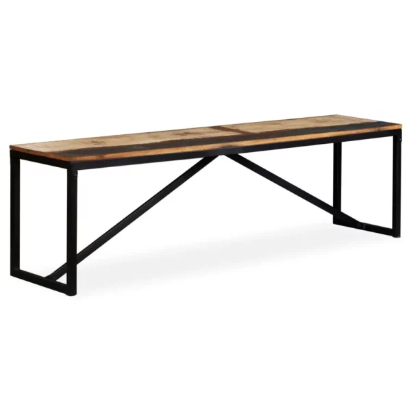 Bench Solid Reclaimed Wood 63"x13.8"x17.7" - Image 22