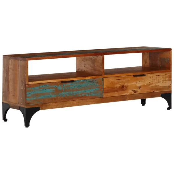 TV Stand 46.5"x13.8"x17.7" Solid Wood Reclaimed - Image 13