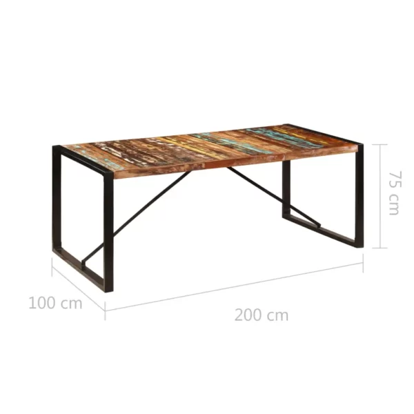 Dining Table 78.7"x39.4"x29.5" Solid Reclaimed Wood - Image 19