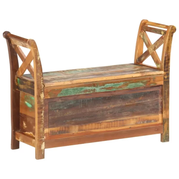 Hall Bench 40.6"x13"x28.3" Solid Reclaimed Wood - Image 20