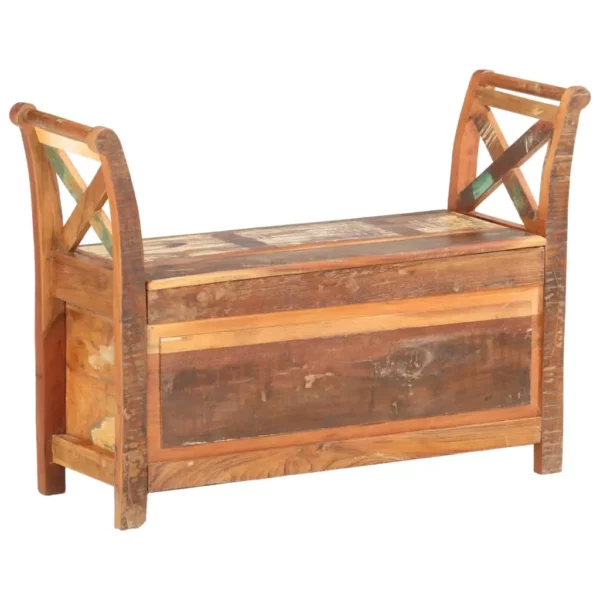 Hall Bench 40.6"x13"x28.3" Solid Reclaimed Wood - Image 21