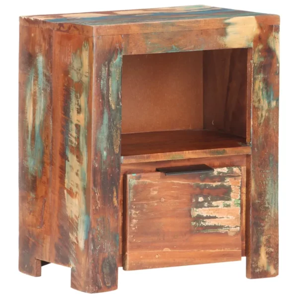 Reclaimed Wood Bedside Cabinet 15.7"x11.8"x19.7" Rustic Style - Image 12