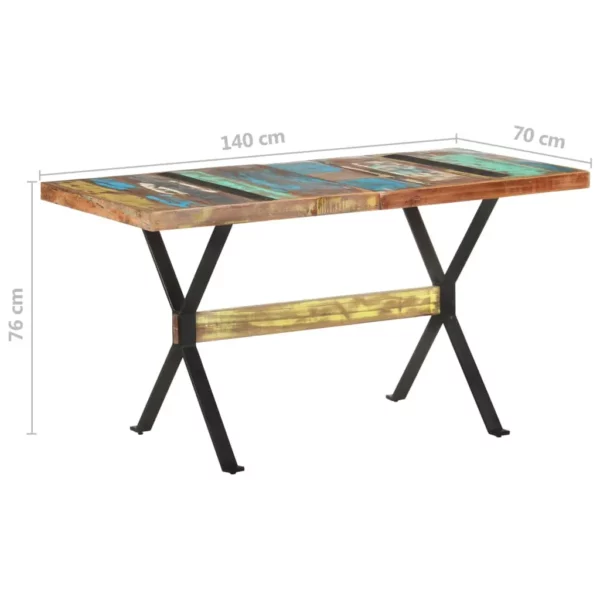 Dining Table 55.1"x27.6"x29.9" Solid Reclaimed Wood - Image 18