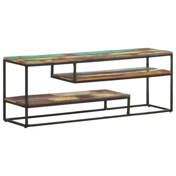TV Stand 51.2"x11.8"x17.7" Solid Wood Reclaimed - Image 13