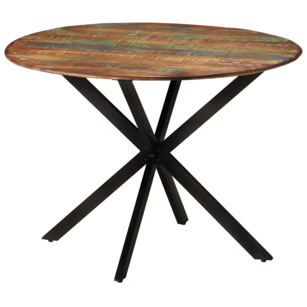 Dining Table 43.3"x30.7" Solid Wood Reclaimed and Steel - Image 12