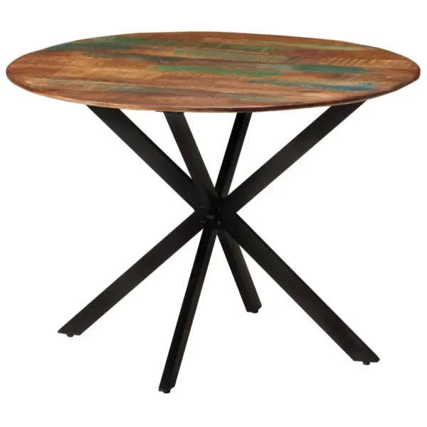 Dining Table 43.3"x30.7" Solid Wood Reclaimed and Steel - Image 18