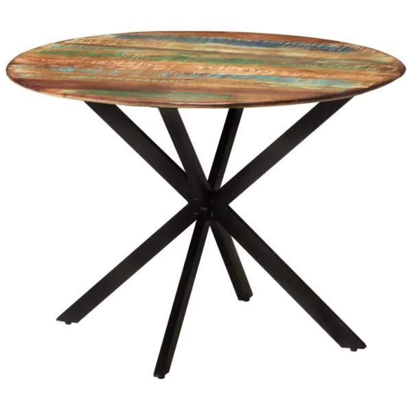 Dining Table 43.3"x30.7" Solid Wood Reclaimed and Steel - Image 19