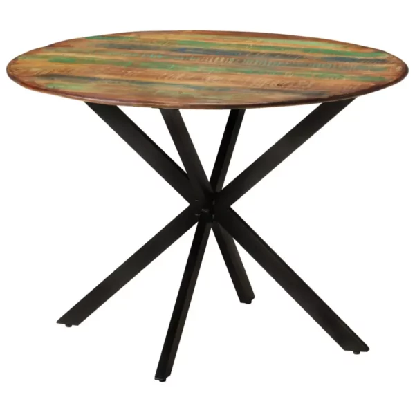 Dining Table 43.3"x30.7" Solid Wood Reclaimed and Steel - Image 20