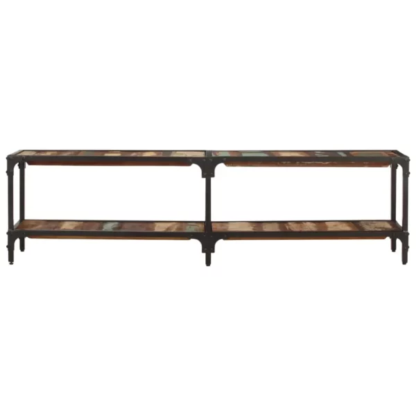 TV Stand 59.1"x11.8"x16.1" Solid Wood Reclaimed - Image 13