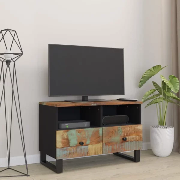 TV Stand 27.6"x13"x18.1" Solid Wood Reclaimed - Image 15