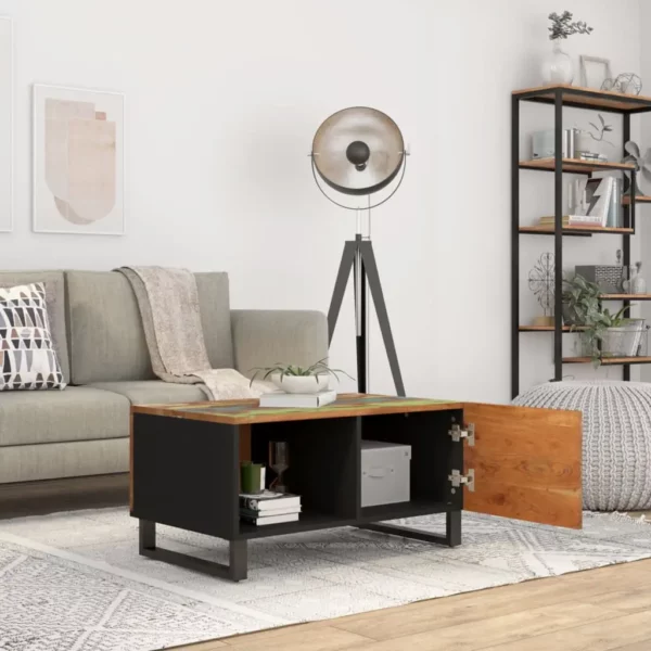 Coffee Table 31.5"x19.7"x15.7" Solid Wood Reclaimed&Engineered Wood - Image 15