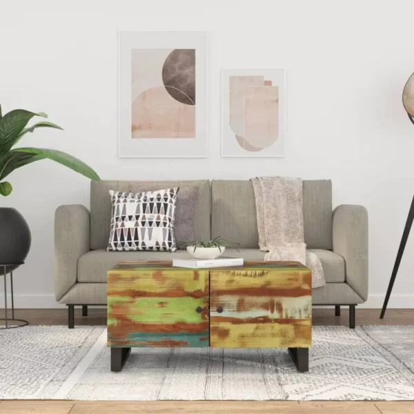 Solid Reclaimed & Engineered Wood Coffee Table - Image 13