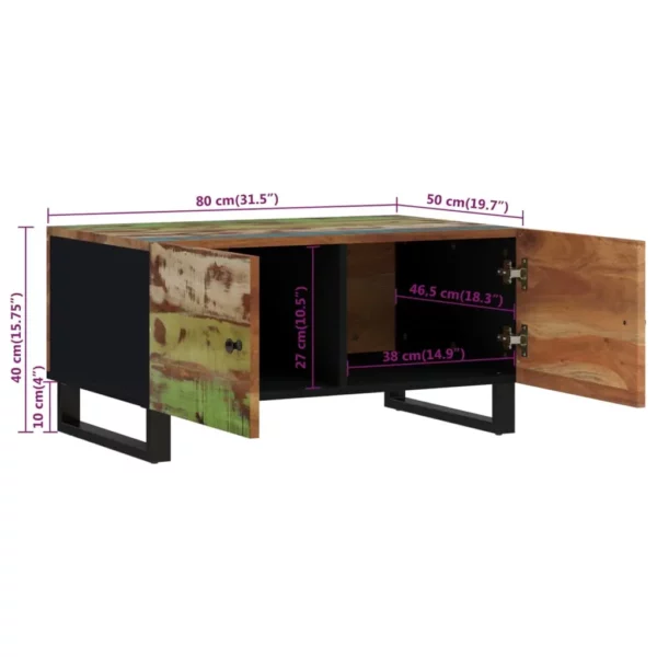 Solid Reclaimed & Engineered Wood Coffee Table - Image 21