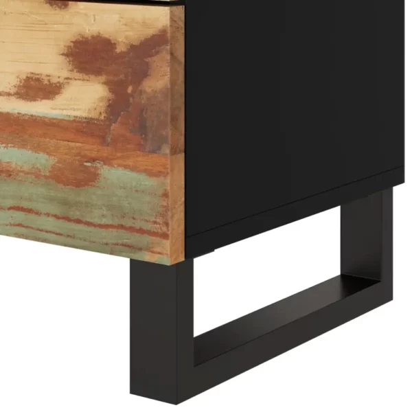 Bedside Cabinet 19.7"x13"x24.4" Solid Wood Reclaimed&Engineered Wood - Image 19