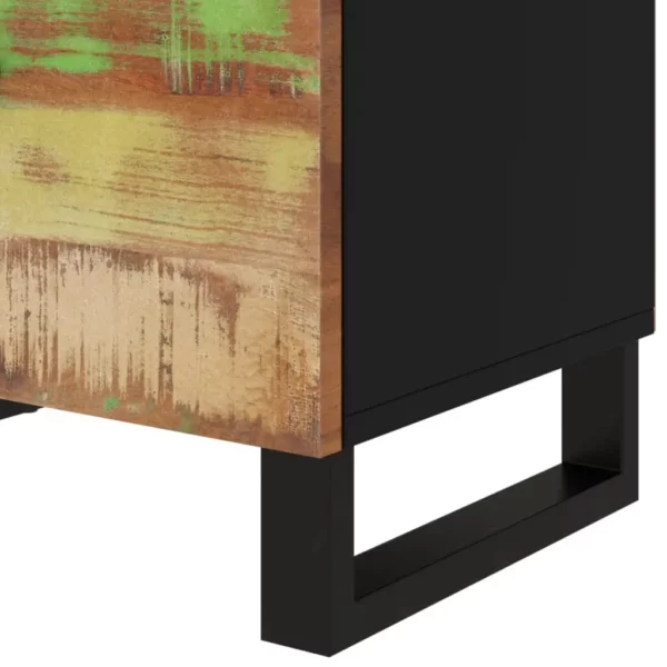 Bedside Cabinet 19.7"x13"x23.6" Solid Wood Reclaimed&Engineered Wood - Image 19