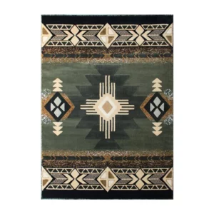 Southwestern Style 2' x 7' Area Rug for Indoor Use