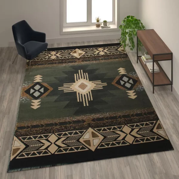Southwestern Style 2' x 7' Area Rug for Indoor Use - Image 3
