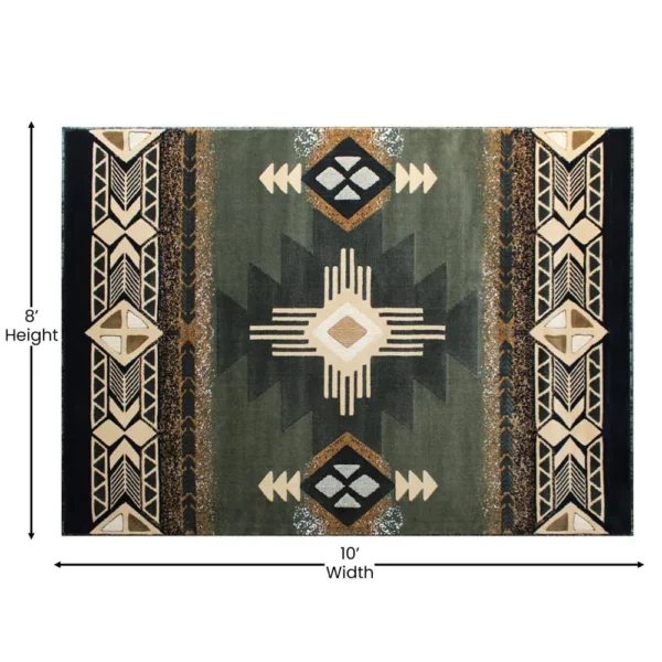 Southwestern Style 2' x 7' Area Rug for Indoor Use - Image 5
