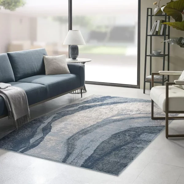 Abstract Wave Area Rug - Image 9