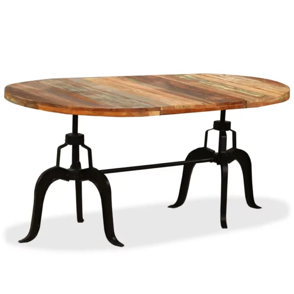 Dining Table Solid Reclaimed Wood and Steel 70.9" - Image 16