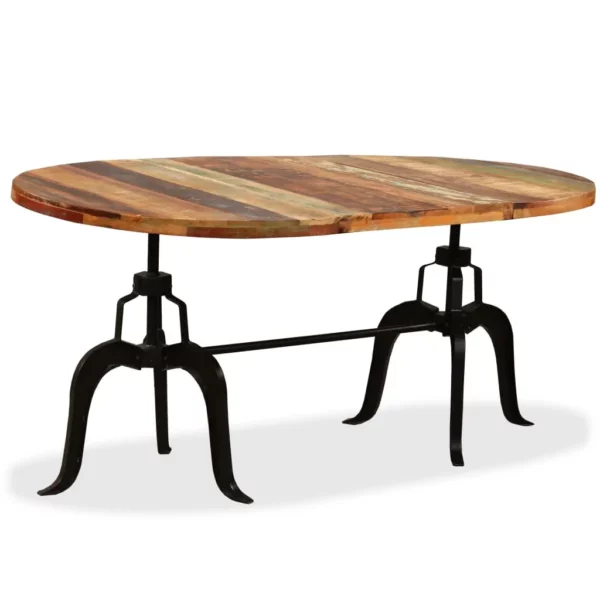 Dining Table Solid Reclaimed Wood and Steel 70.9" - Image 17
