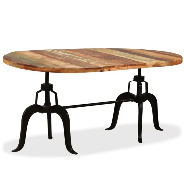 Dining Table Solid Reclaimed Wood and Steel 70.9" - Image 18