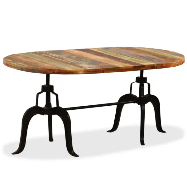 Dining Table Solid Reclaimed Wood and Steel 70.9" - Image 19