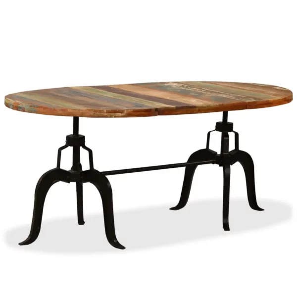 Dining Table Solid Reclaimed Wood and Steel 70.9" - Image 20