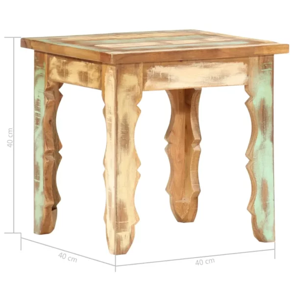 Coffee Table 15.7"x15.7"x15.7" Solid Reclaimed Wood - Image 4