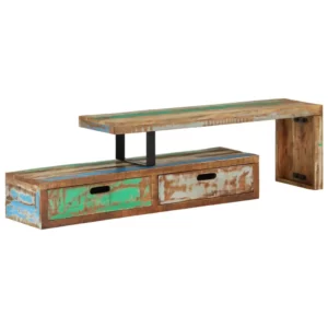 Reclaimed Wood TV Stand - Large Flatscreen Ready Modern Style