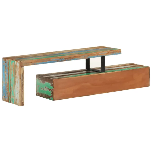 Reclaimed Wood TV Stand - Large Flatscreen Ready Modern Style - Image 4