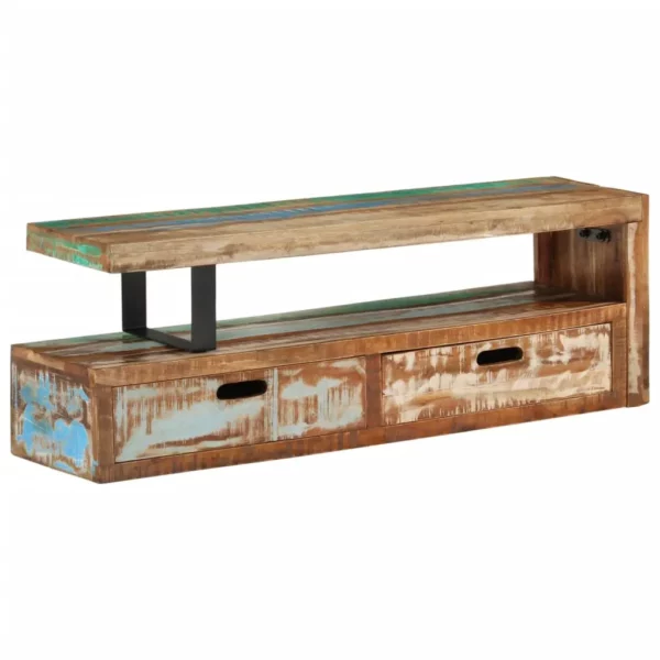 Reclaimed Wood TV Stand - Large Flatscreen Ready Modern Style - Image 5
