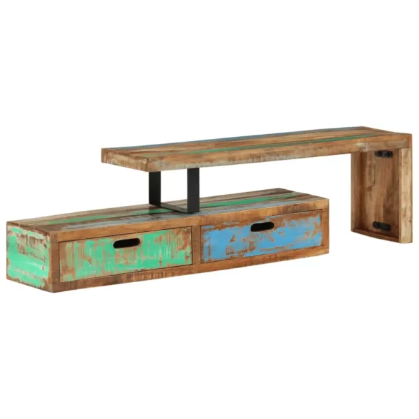Reclaimed Wood TV Stand - Large Flatscreen Ready Modern Style - Image 10