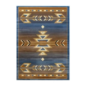 Southwestern Geometric 6' x 9' Accent Rug for Indoor Use