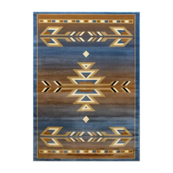 Southwestern Geometric 6' x 9' Accent Rug for Indoor Use