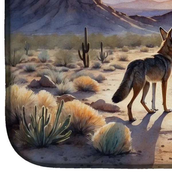 Desert Sunset Coyote Dish Drying Mat - Image 3