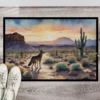 Desert Sunset Coyote Doormat - Image 2
