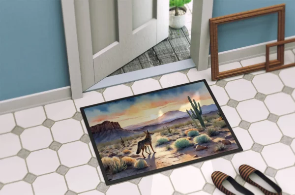 Desert Sunset Coyote Doormat - Image 4